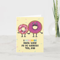Doughnut Know Puns Vatertag Card