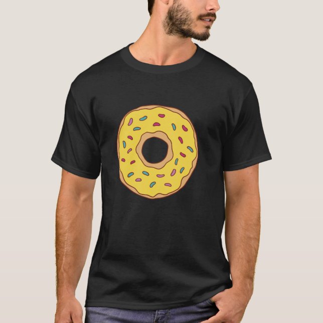 Doughnut mit Yellow Icing Motif für Men Women Chi T-Shirt (Vorderseite)