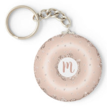 Doughnut Monogram Rose Gold Glitzer Skript mädchen
