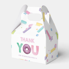 Doughnut Party personalisiert Danke Geschenkschachtel