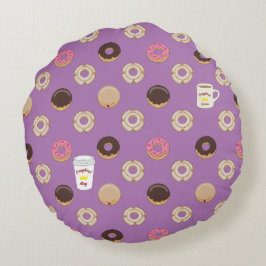 Doughnut Royalty Rundes Kissen