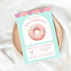 Doughnut Sweet Shop Invitation Anniversaire