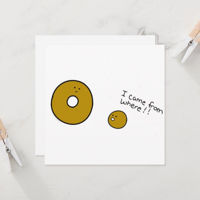 Doughnut und Baby (Vorderseite/Rückseite Beispiel)