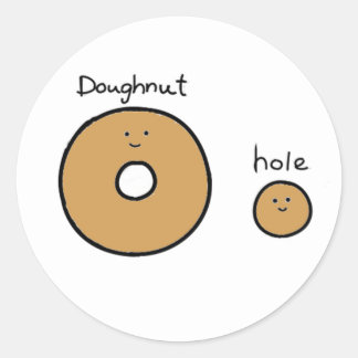 Doughnut und Baby Runder Aufkleber