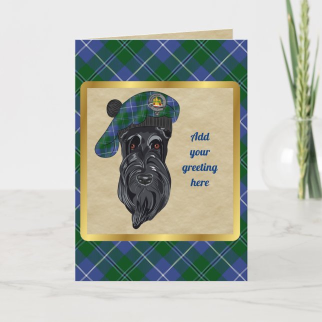 Douglas Abzeichen & Tartan Personalisiert Card Karte (Vorderseite)