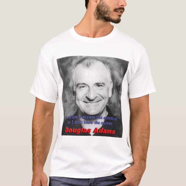 Douglas Adams-Tribut T-Shirt (Vorderseite)