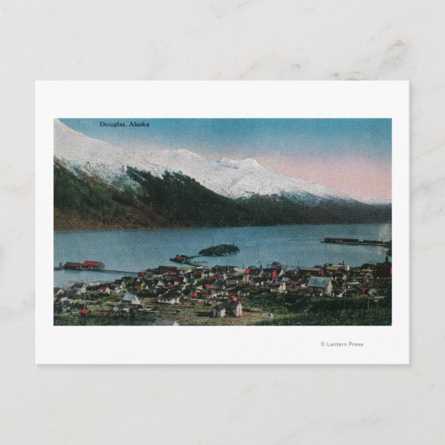 Douglas, Alaska Town ViewDouglas, AK Postkarte (Vorderseite)