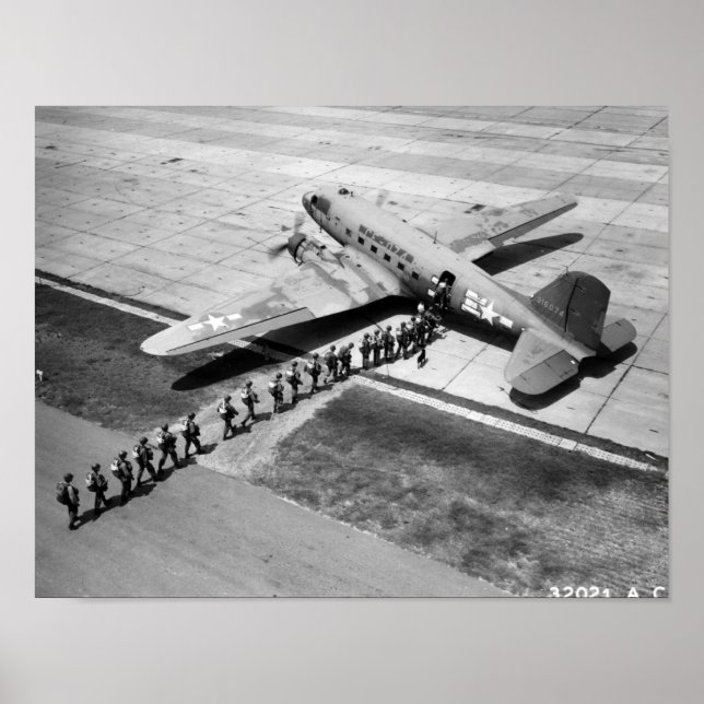 Douglas C-47 und Im Flugzeug Auszubildende Poster (Vorne)