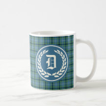 Douglas Clan Light Blue Ancient Tartan Monogram
