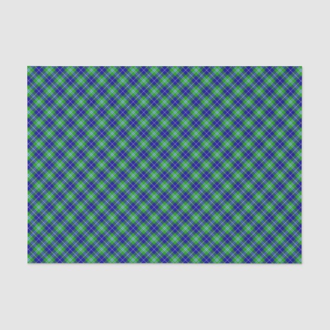 Douglas Clan Scottish Tartan Kariert Pattern Seidenpapier (Vorderseite)
