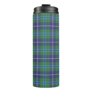 Douglas Clan Tartan Blau Grün Karo Thermosbecher