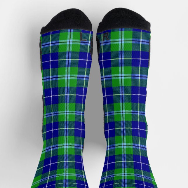 Douglas Clan Tartan Plaid Scottish Pattern Socken (Oben)