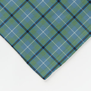 Douglas-Clanhellblauer alter Tartan Fleecedecke