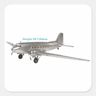 Douglas DC3 Dakota Quadratischer Aufkleber