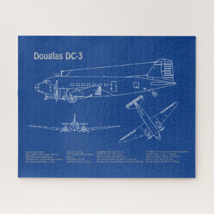Douglas DC-3 - Airplane Blueprint Zeichn Plan AD
