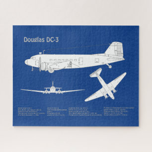 Douglas DC-3 - Airplane Blueprint Zeichnend Plan A