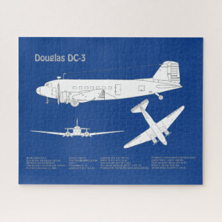 Douglas DC-3 - Airplane Blueprint Zeichnend Plan A