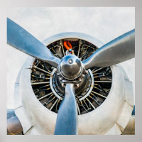 Douglas DC-3 Flugzeug. Propeller