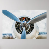 Douglas DC-3 Flugzeug. Propeller