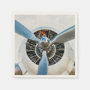 Douglas DC-3 Flugzeug. Propeller Serviette