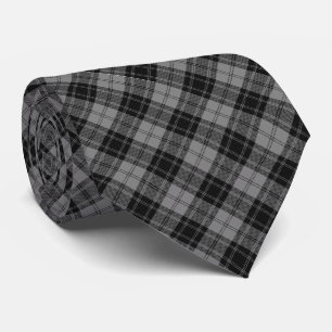 Douglas Gray Tartan Karo Schwarz Grau Krawatte
