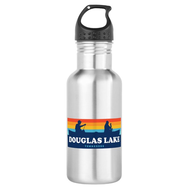 Douglas Lake Tennessee Canoe Edelstahlflasche (Vorderseite)