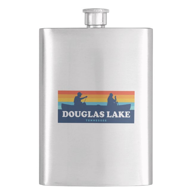 Douglas Lake Tennessee Canoe Flachmann (Vorderseite)