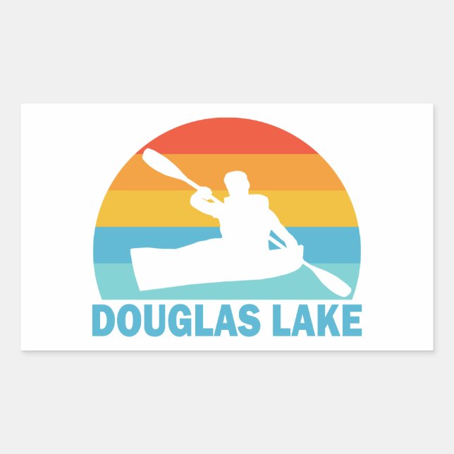 Douglas Lake Tennessee Kayak Rechteckiger Aufkleber (Vorderseite)