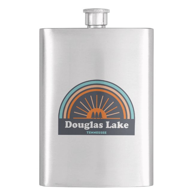 Douglas Lake Tennessee Rainbow Flachmann (Vorderseite)
