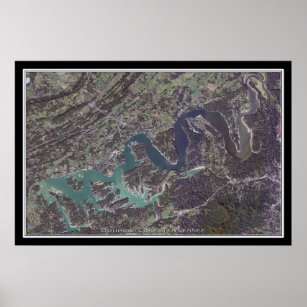 Douglas Lake Tennessee Satellite Poster Karte