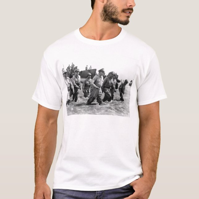 Douglas MacArthur-Länder in Leyte philippinischer T-Shirt (Vorderseite)