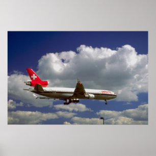 Douglas MD-11 auf Endanflug Poster