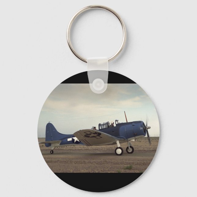 Douglas, SBD Dauntless,_Classic Aviation Schlüsselanhänger (Vorderseite)