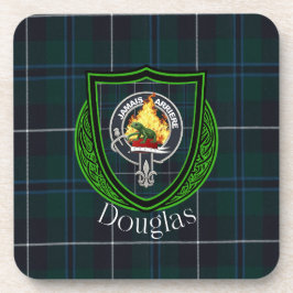 Douglas Scottish Clan Tartan & Crest Getränkeuntersetzer