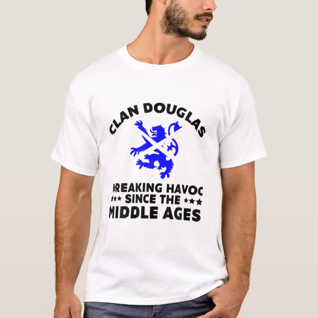 Douglas Scottish Kilt Family Clan T-Shirt (Vorderseite)