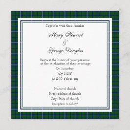 Douglas Scottish Wedding Square Einladung
