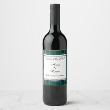Douglas Scottish Wedding Wine Label