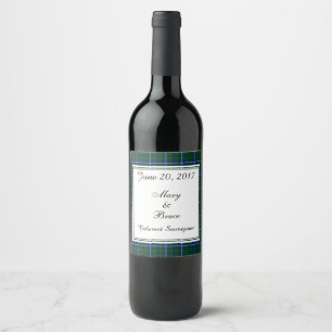 Douglas Scottish Wedding Wine Label Weinetikett