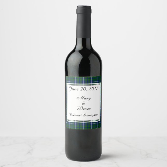 Douglas Scottish Wedding Wine Label Weinetikett (Vorderseite)