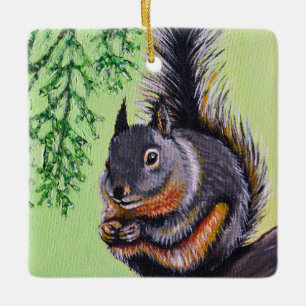 Douglas Squirrel Painting Keramikornament
