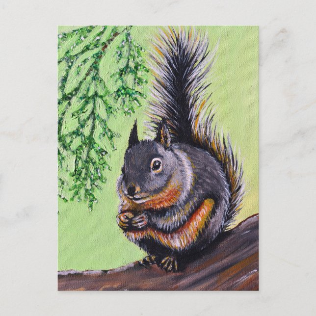 Douglas Squirrel Painting Postkarte (Vorderseite)