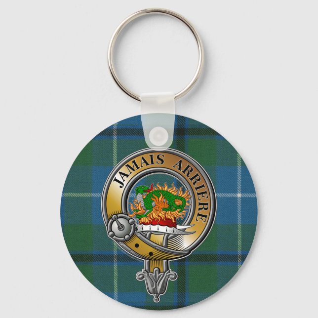 Douglas Tartan & Abzeichen Schlüsselanhänger (Vorderseite)