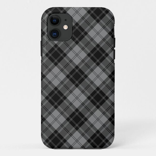 Douglas tartan black grau kariert Case-Mate iPhone hülle (Rückseite)
