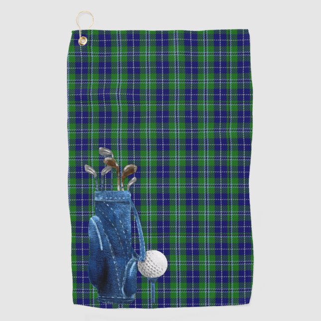 Douglas Tartan Kariert Golf Towel Golfhandtuch (Vorderseite)