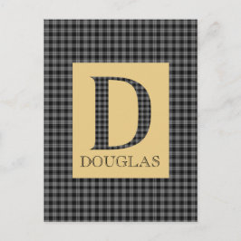 Douglas Tartan Monogram D Postkarte