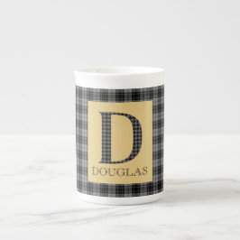 Douglas Tartan Monogram D Prozellantasse