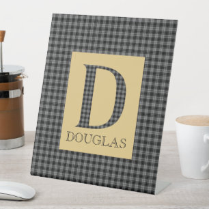 Douglas-Tartan Monogramm D Sockelschild