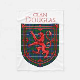 Douglas Tartan Scottish Kariert Lion Rampant Fleecedecke