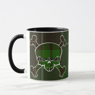 Douglas Tartan Skull No Banner Tasse
