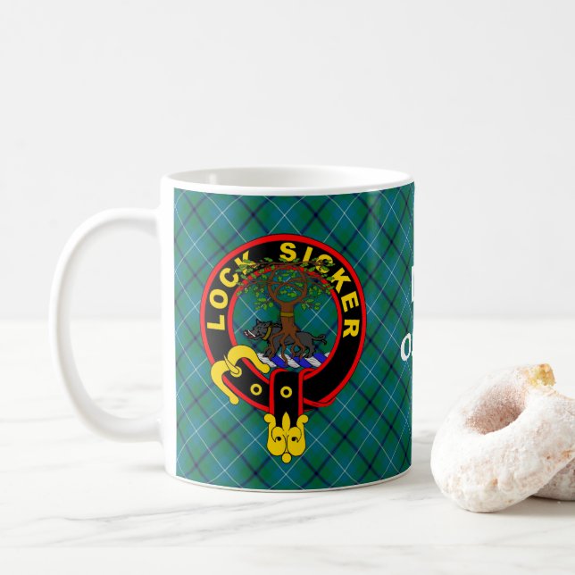 Douglas von Morton auf der antiken Douglas tartan  Kaffeetasse (Mit Donut)